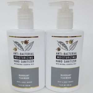 NEW Bath and Body Works Mahogany Teakwood Hand Sanitizer Pumps set of 2